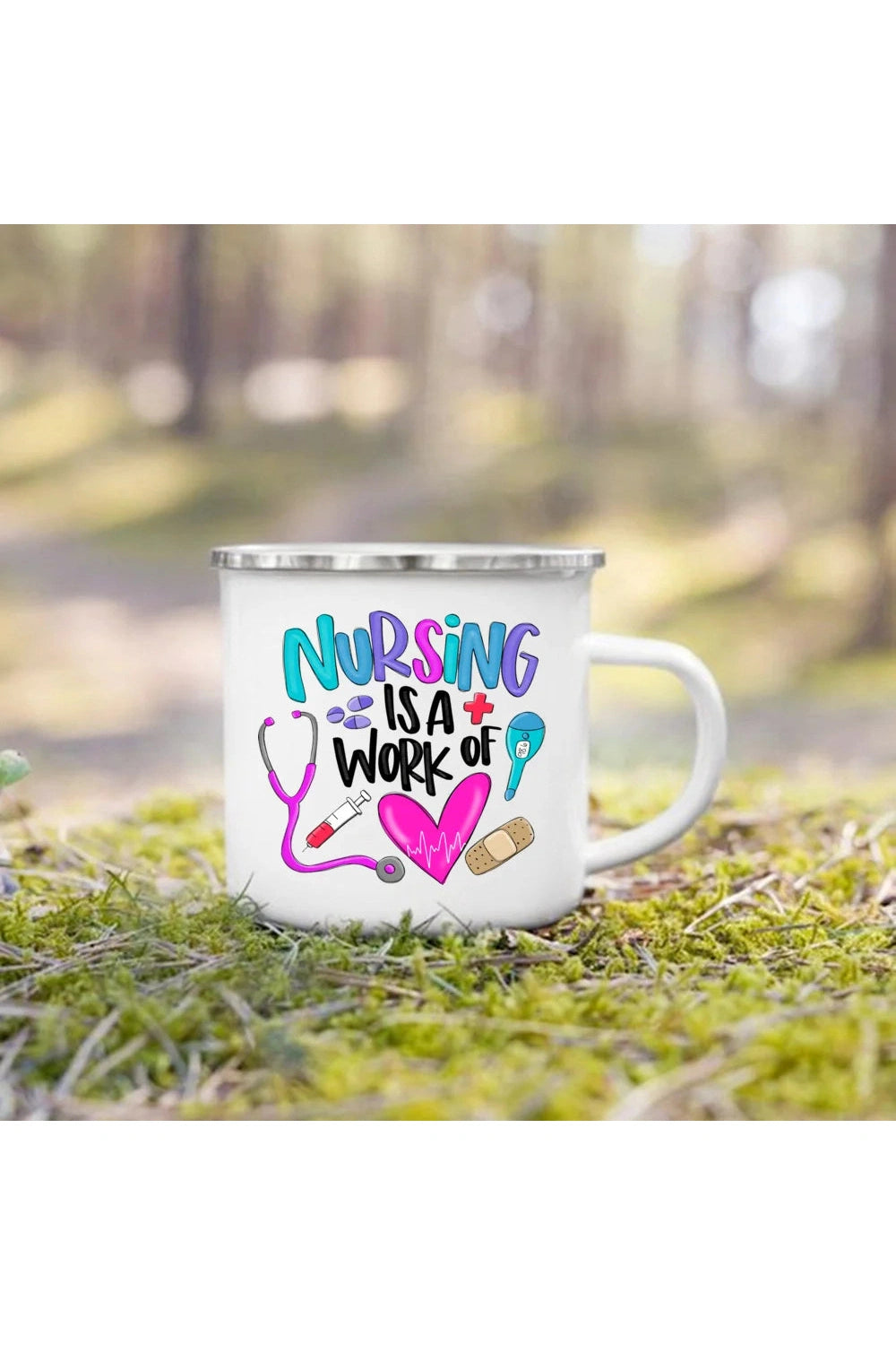 Nurse Life Enamel Coffee Mug