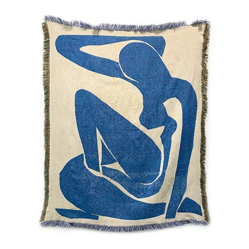 Abstract Blue Muse Blanket