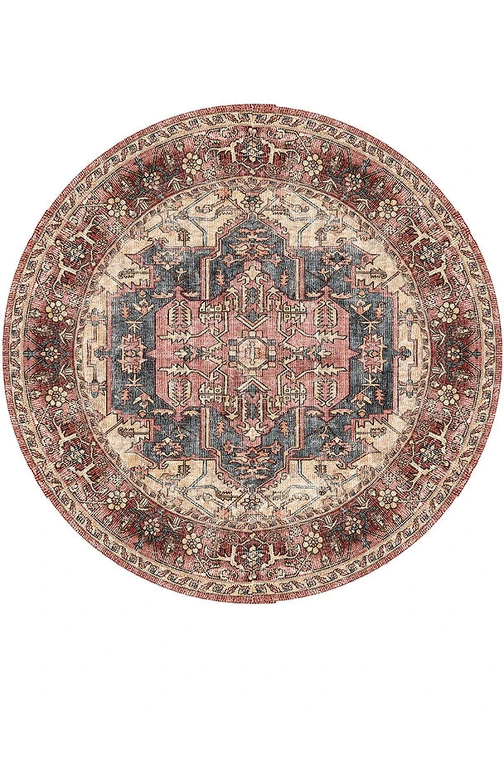 Vintage Round Plush Rug