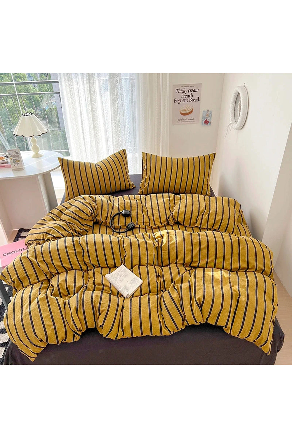 Striped Linen Bedding Set