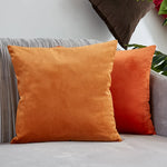 Orange Velvet Soft Decor Pillow Case