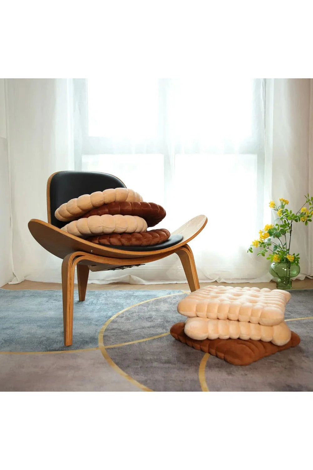 Biscuit Shape Chair Pillow