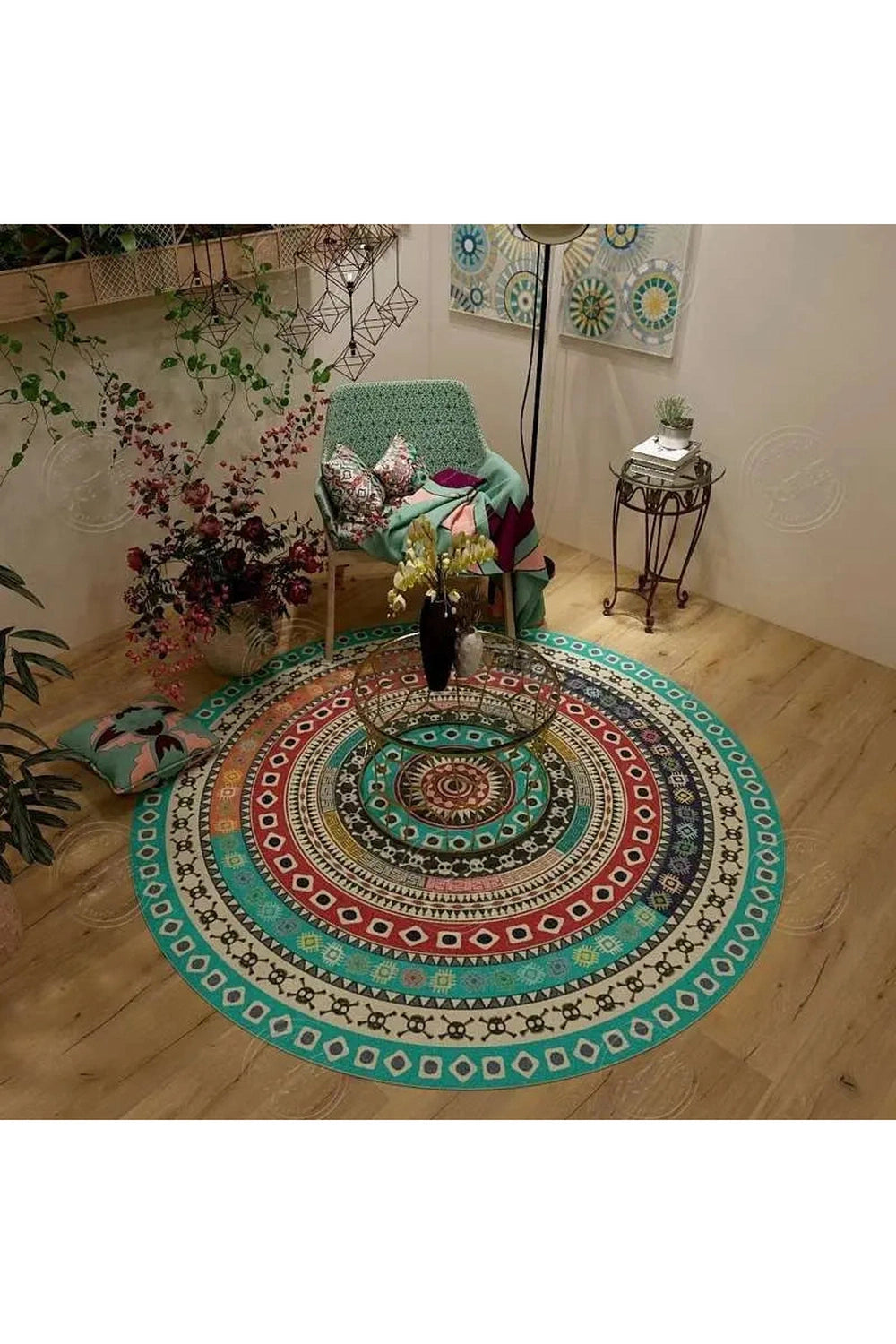 Persian Style Round Rug