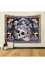 Mushroom Skull Enchantment Tapestry