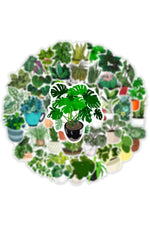 Green Plant Scrapbooking Stickers