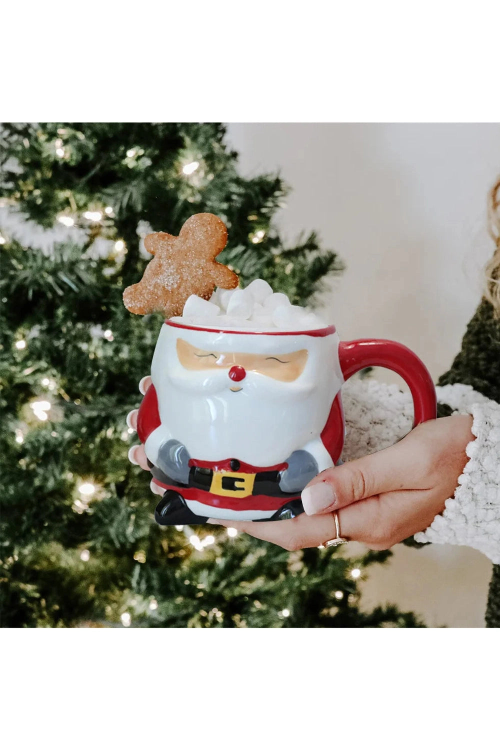 Santa Hand-Painted Coffee Mug