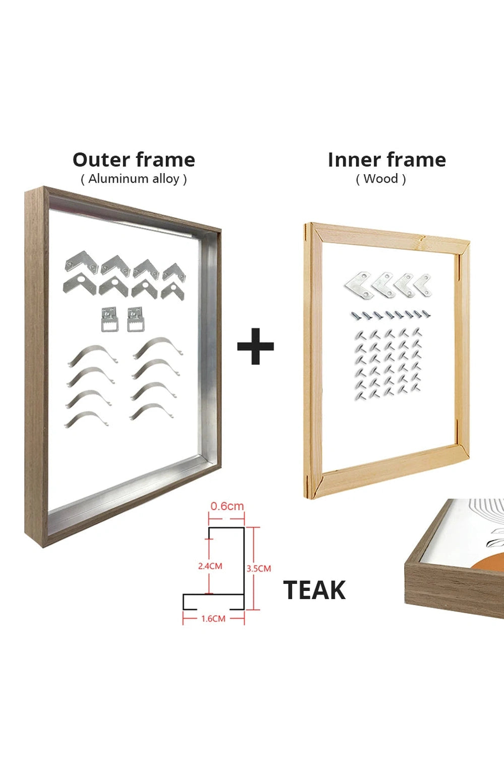 Golden Black Aluminum Frames