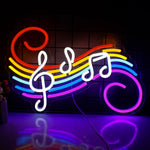 Musical Notes Disco Neon