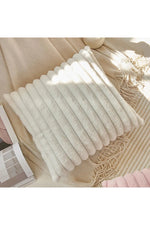 Soft White Plush Pillow Case