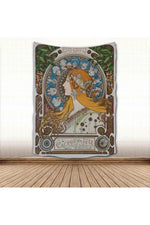 Art Nouveau Zodiac Goddess Tapestry