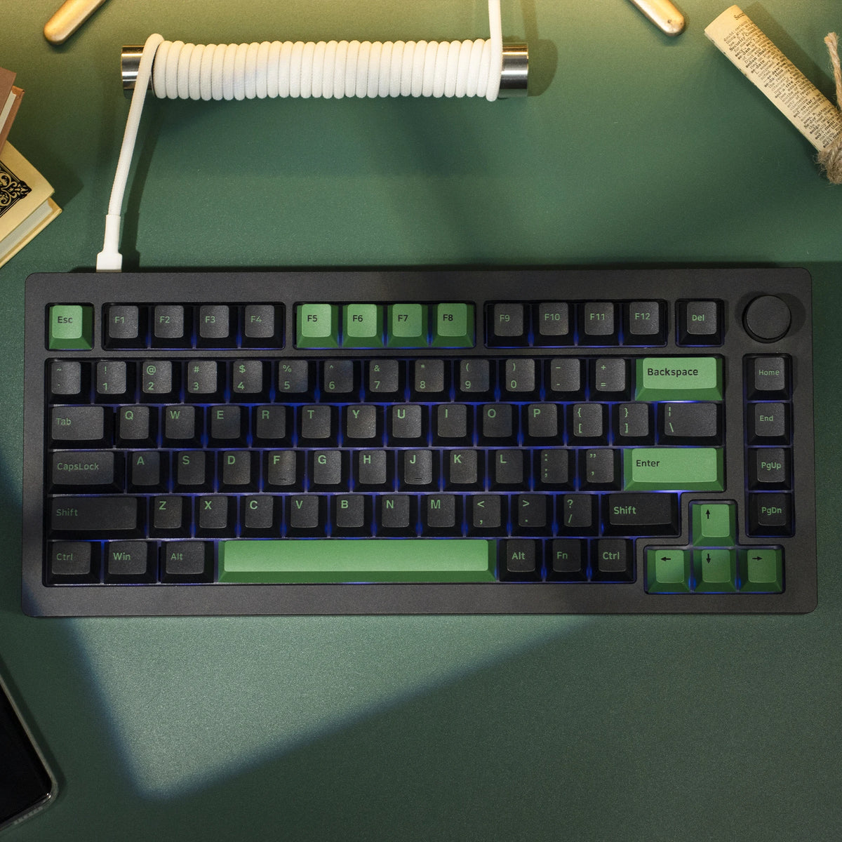 Green Black Cherry Keycaps