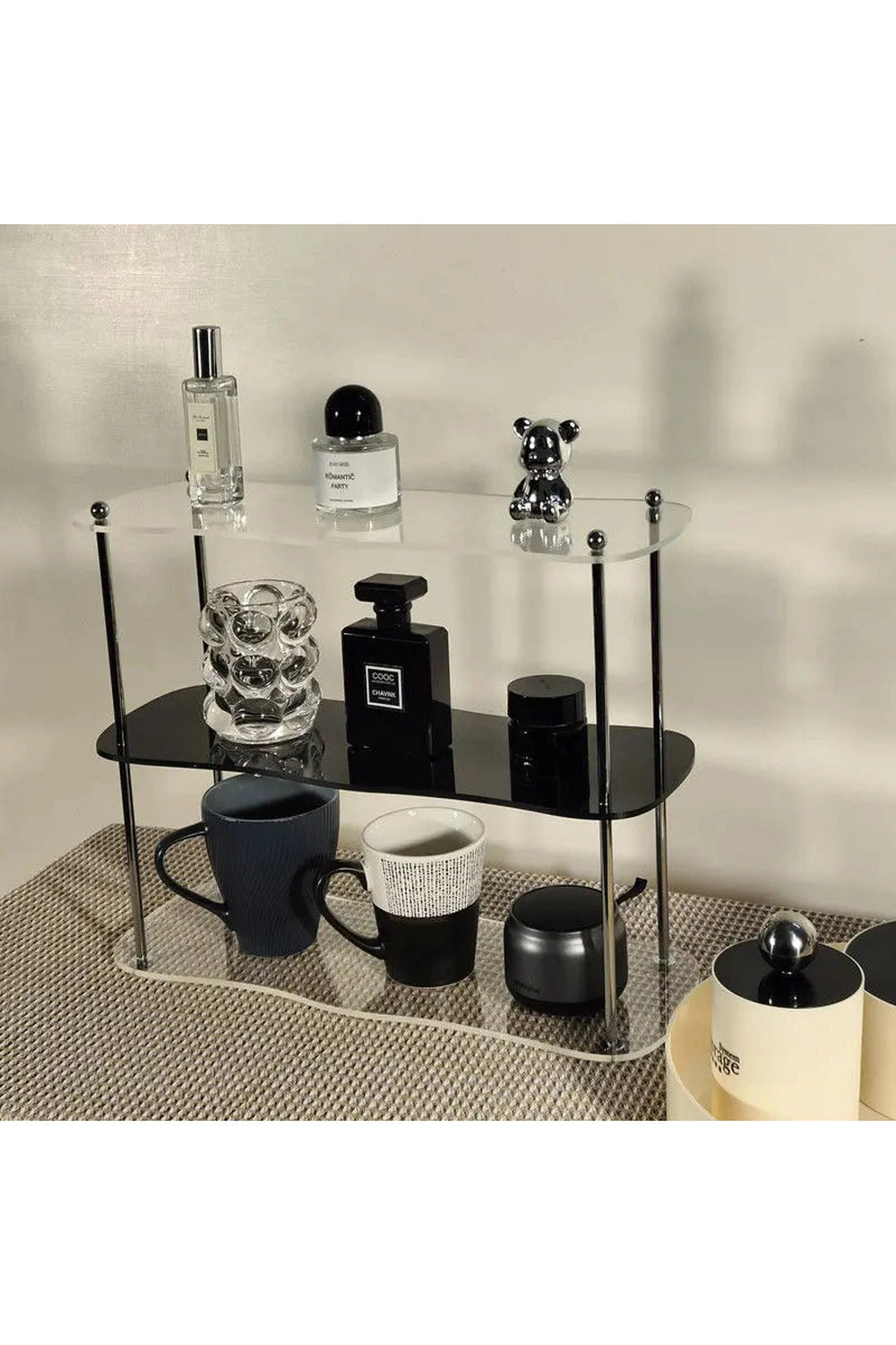 Elegant Two-Tier Display Shelf