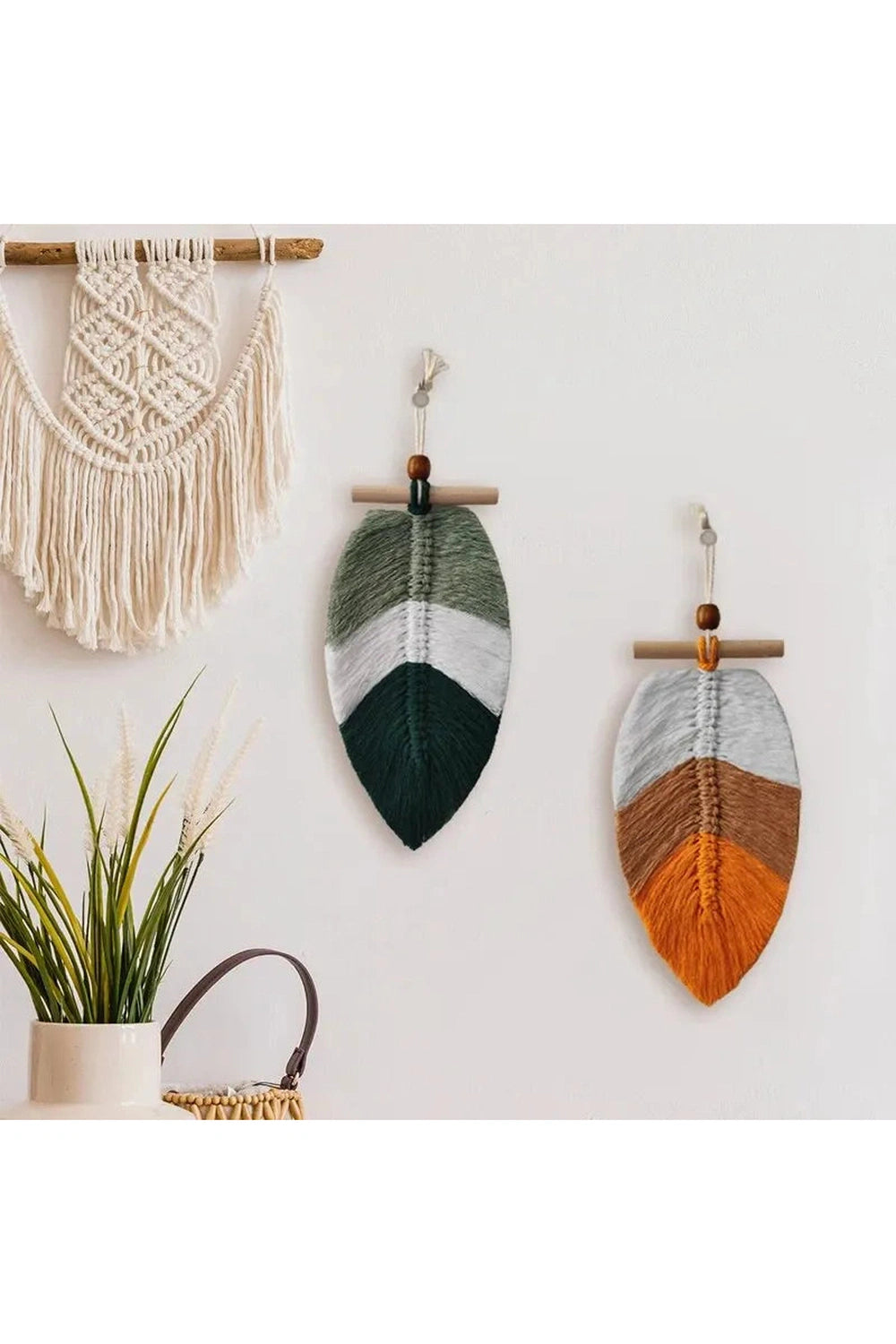 Boho Charm Feather Wall Hanging