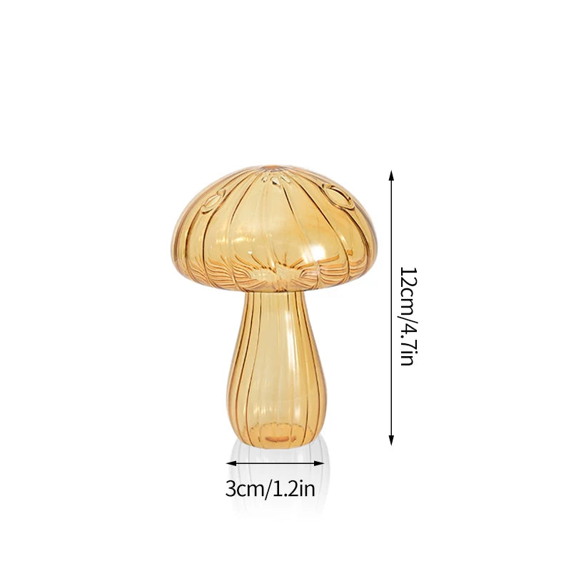 Whimsical Mushroom Glass Vases