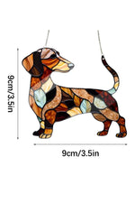 Stained Glass Dachshund Suncatcher