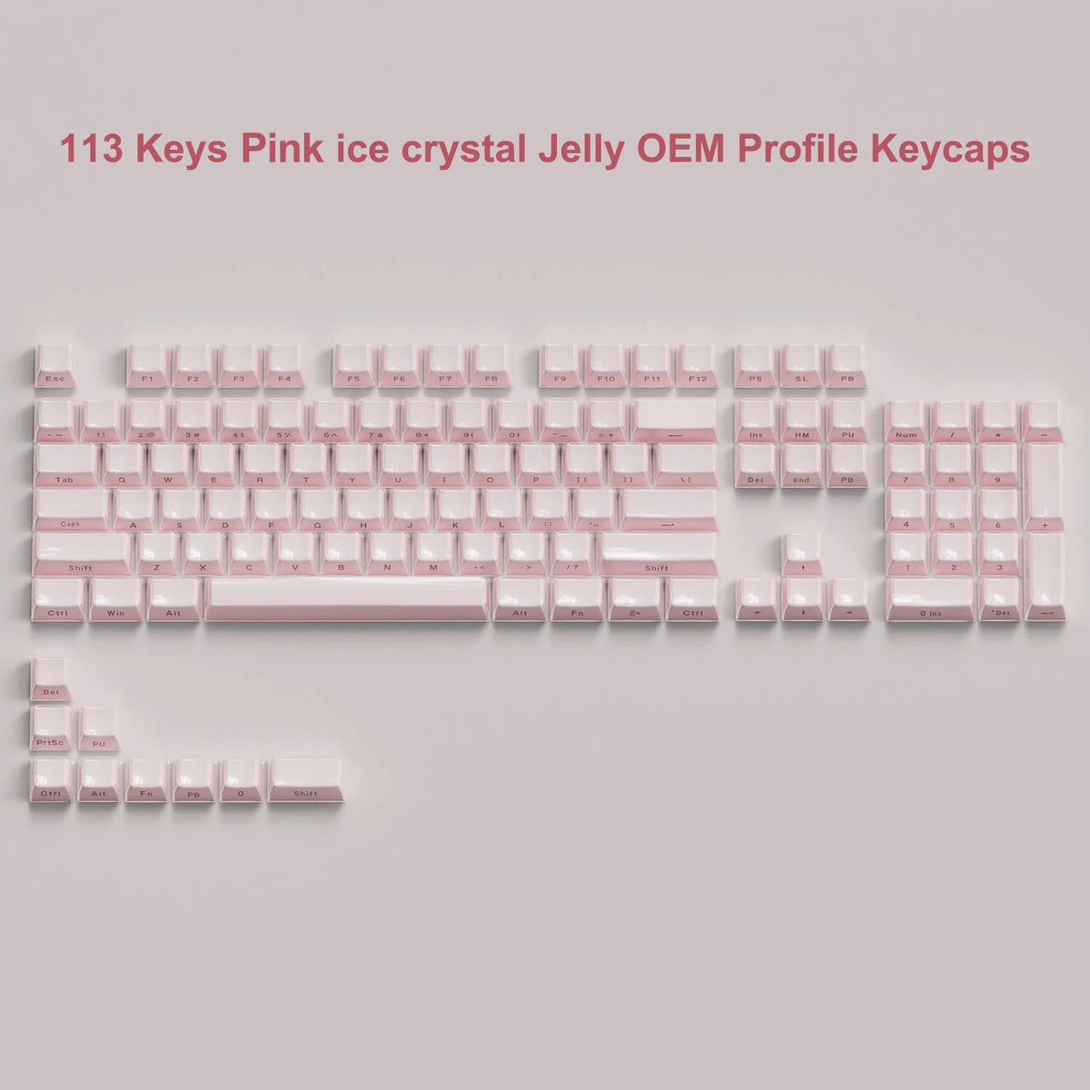 Pink Jelly Round Keycaps