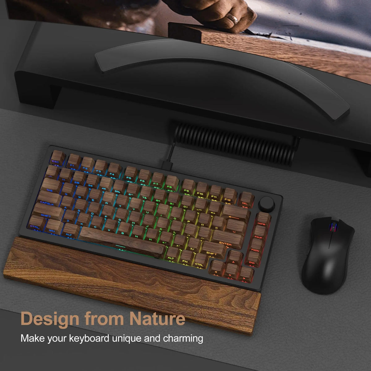 Wood Grain Keycaps