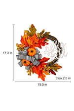 Halloween Harvest Pumpkin Wreath