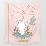 Pink Horoscope Tapestry