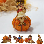 Harvest Scarecrow Pumpkin Figurines