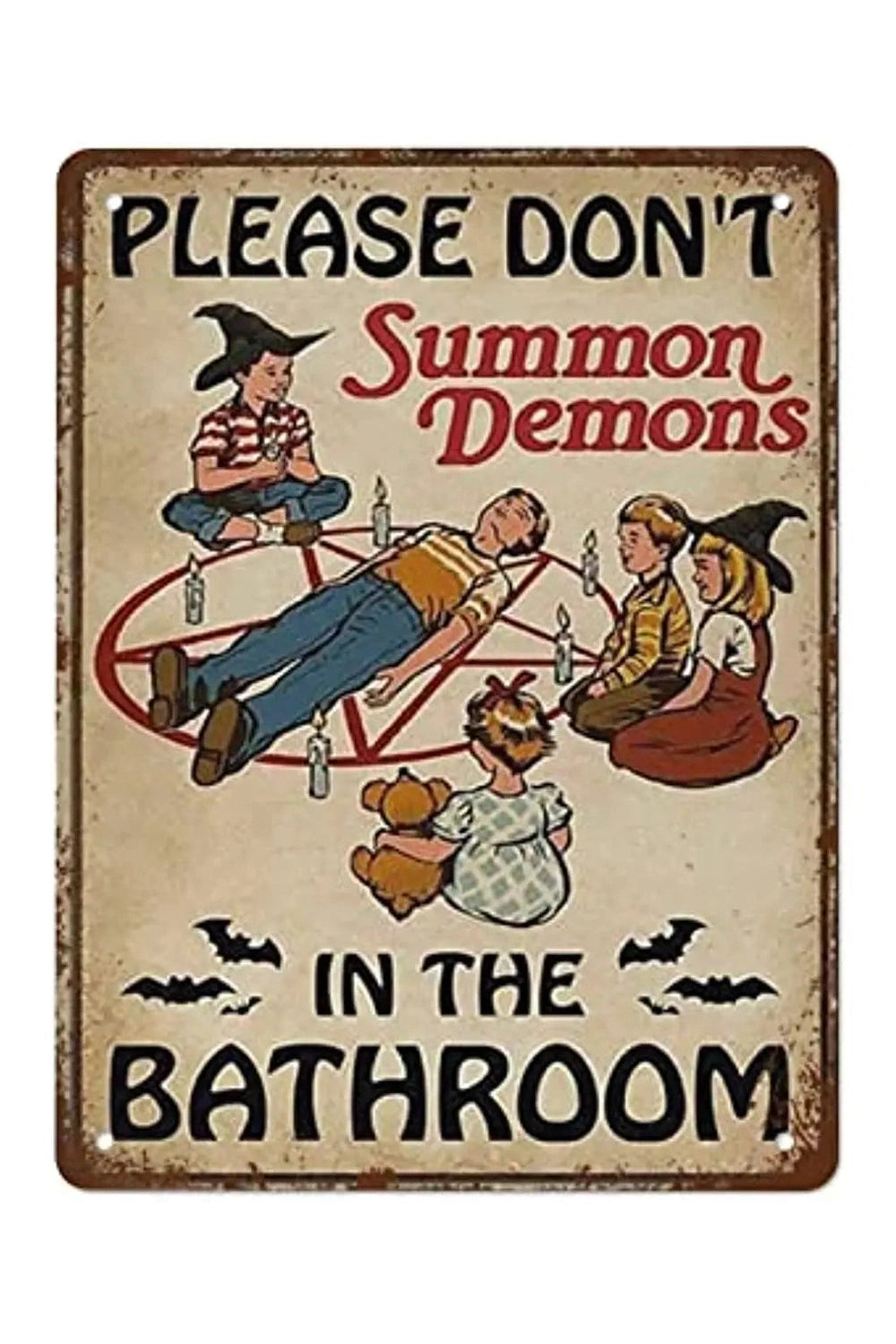 Halloween Witchy Bathroom Wall Sign