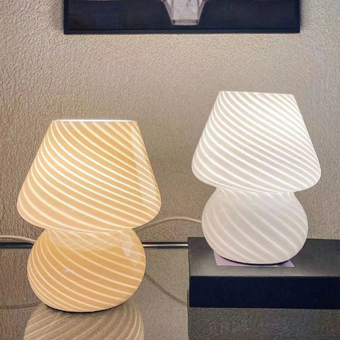 Murano-Lampe aus gestreiftem Glas