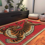 Vintage Japanese Tiger Area Rug