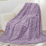 Purple Leopard Print Fleece Blanket