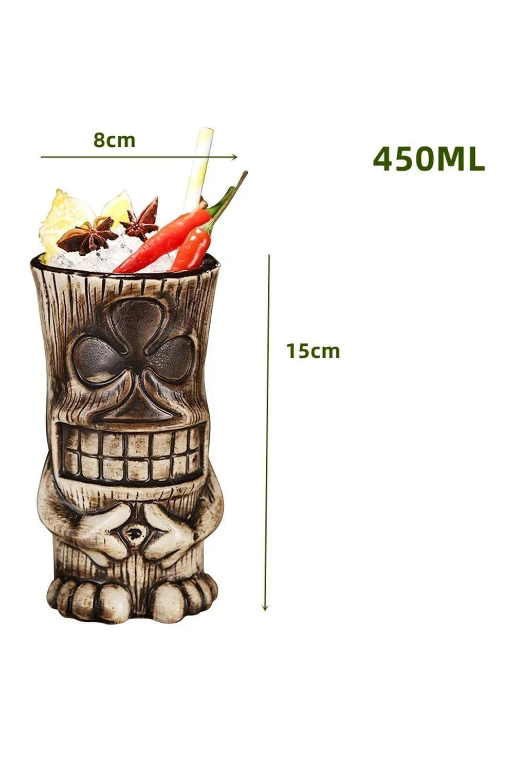 Ceramic Tiki Cocktail Mug