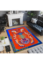 Retro Tiger & Serpent Area Rug