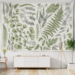 Botanische Farne Natur Wandbehang