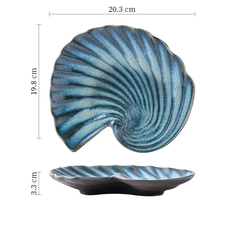 Nautical Shell Ceramic Plates