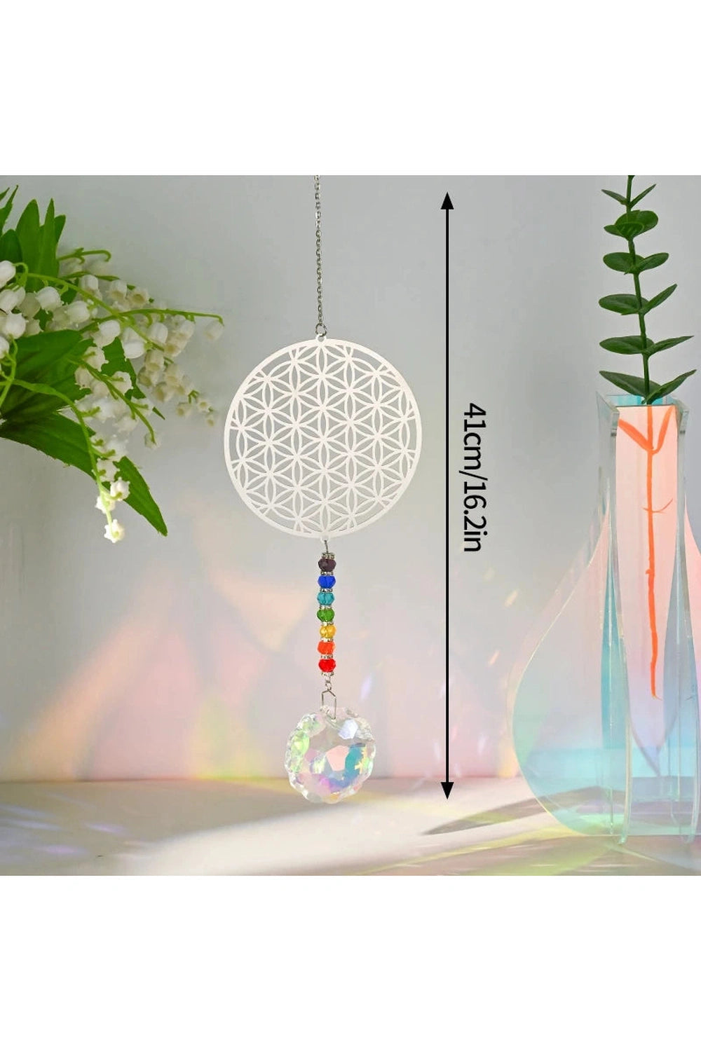 Golden Butterfly Prism Suncatcher