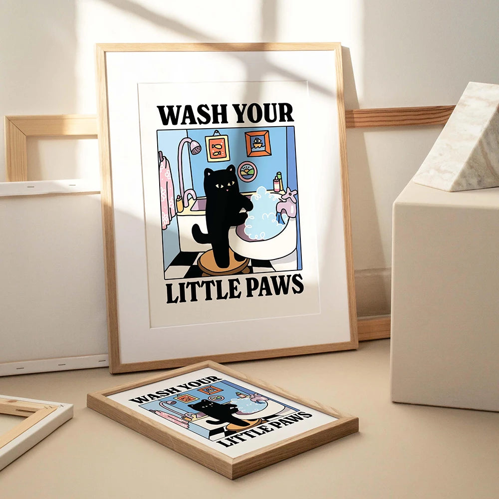 Cute & Quirky Feline Canvas Poster