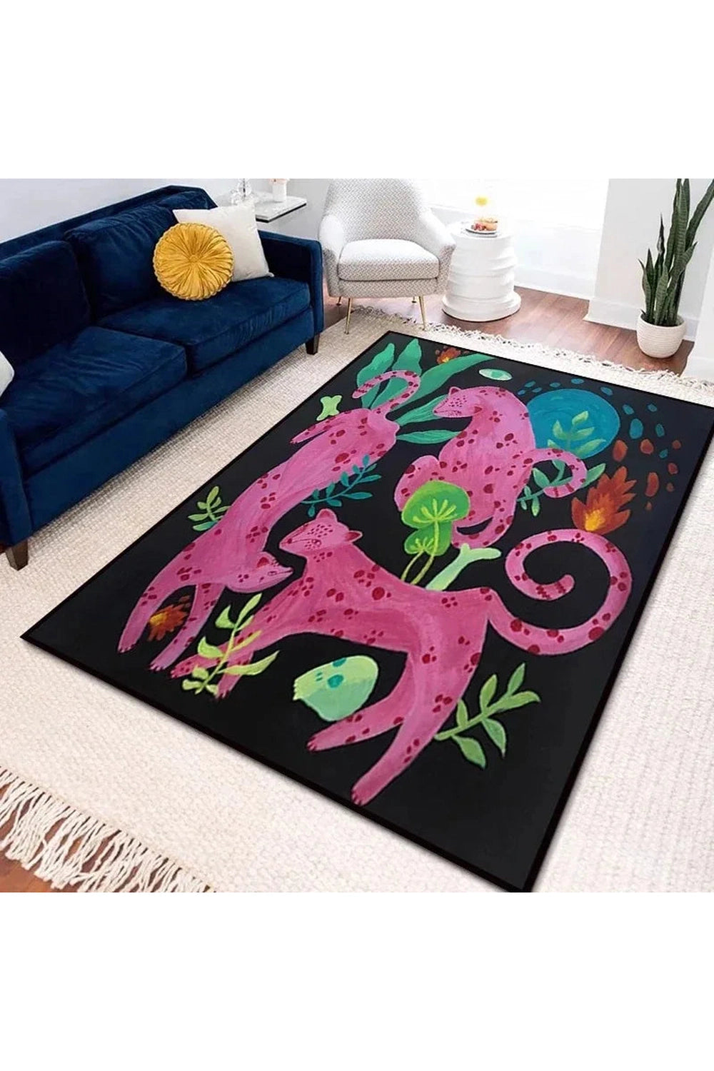 Cosmic Tiger Boho Area Rug