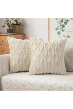 Plush Solid Sofa Pillow Case