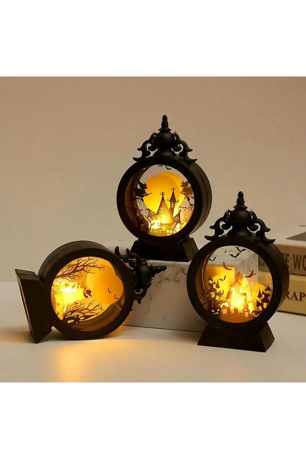 Haunted Halloween Witch Lantern Set