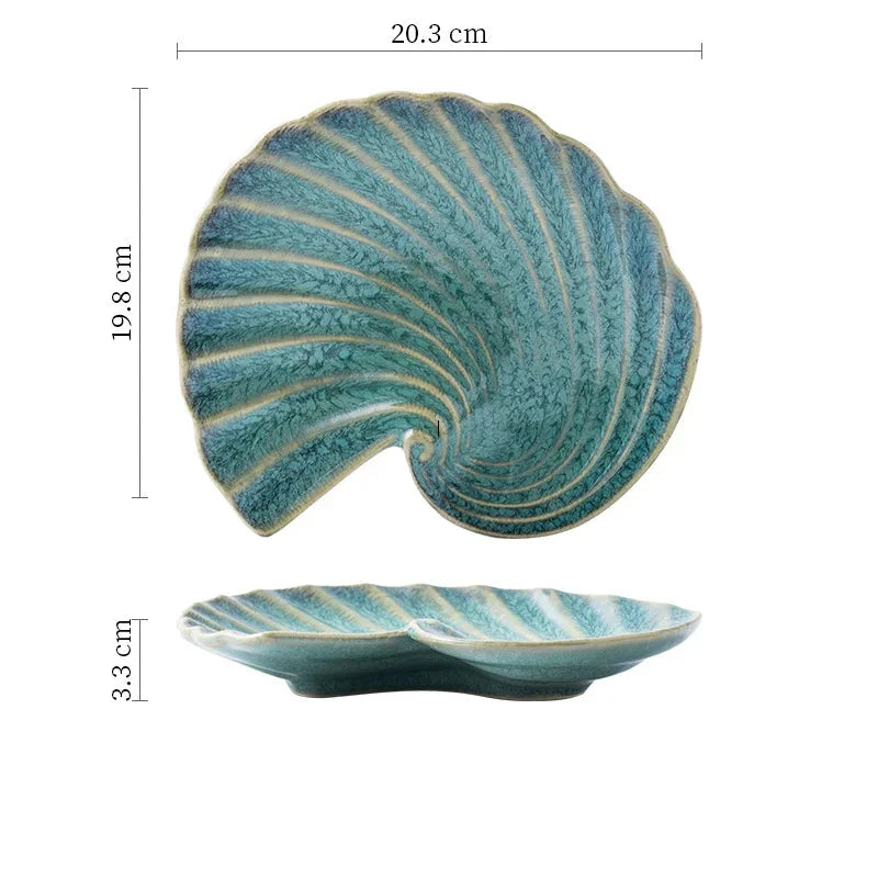 Nautical Shell Ceramic Plates