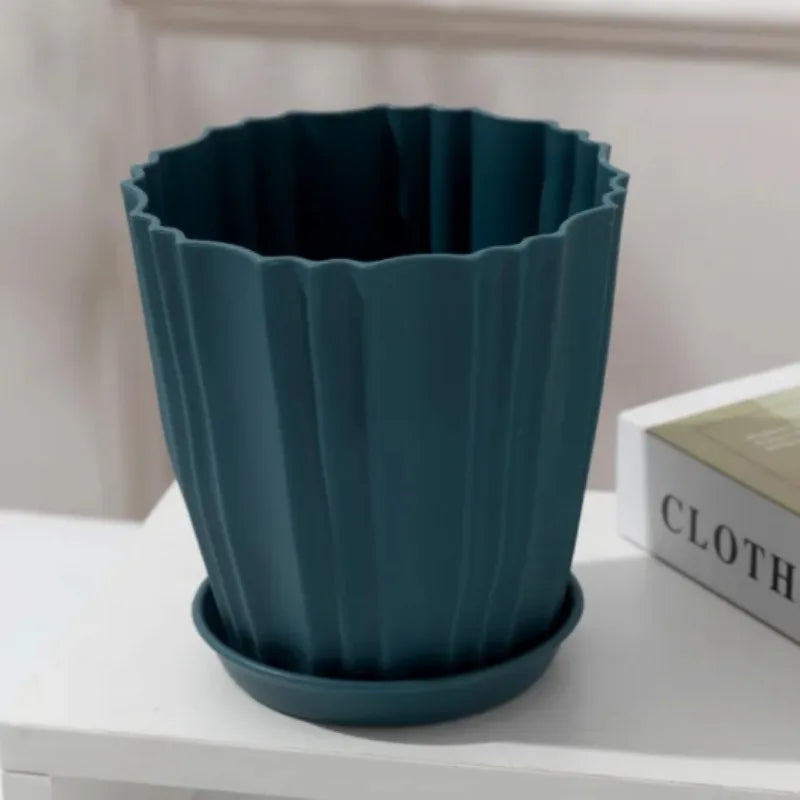 Modern Ribbed Plant Pots