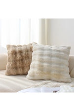 Thick Cream Plush Pillow Case