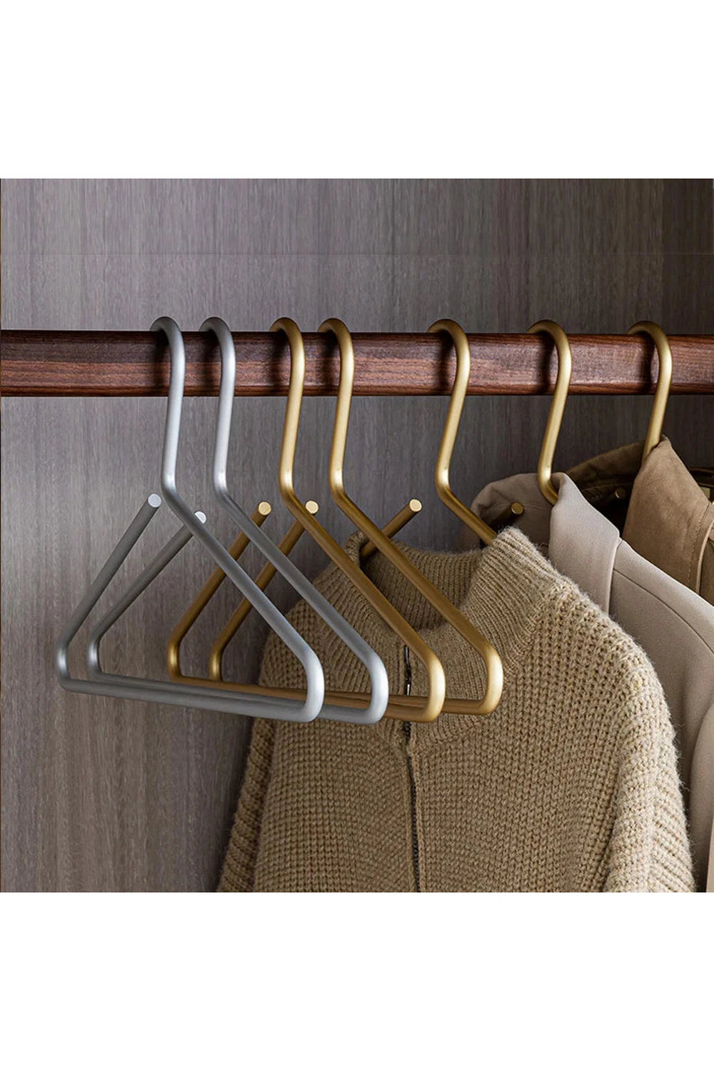 Sleek Gold Wardrobe Hangers