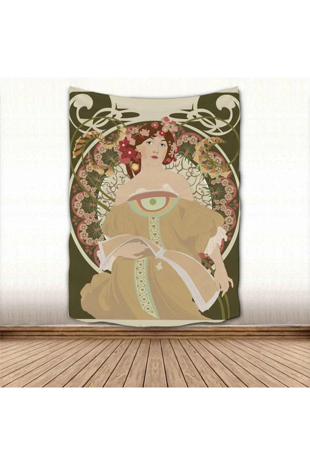 Art Nouveau Zodiac Goddess Tapestry