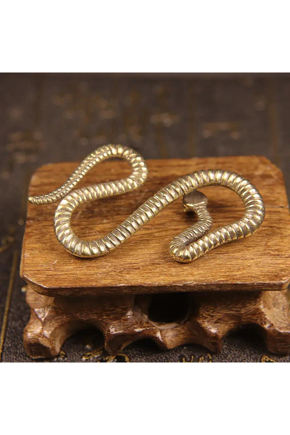 Copper Snake Mini Statue