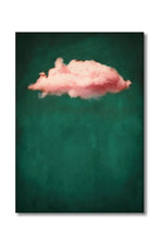 Abstract Green Cloud Canvas Poster