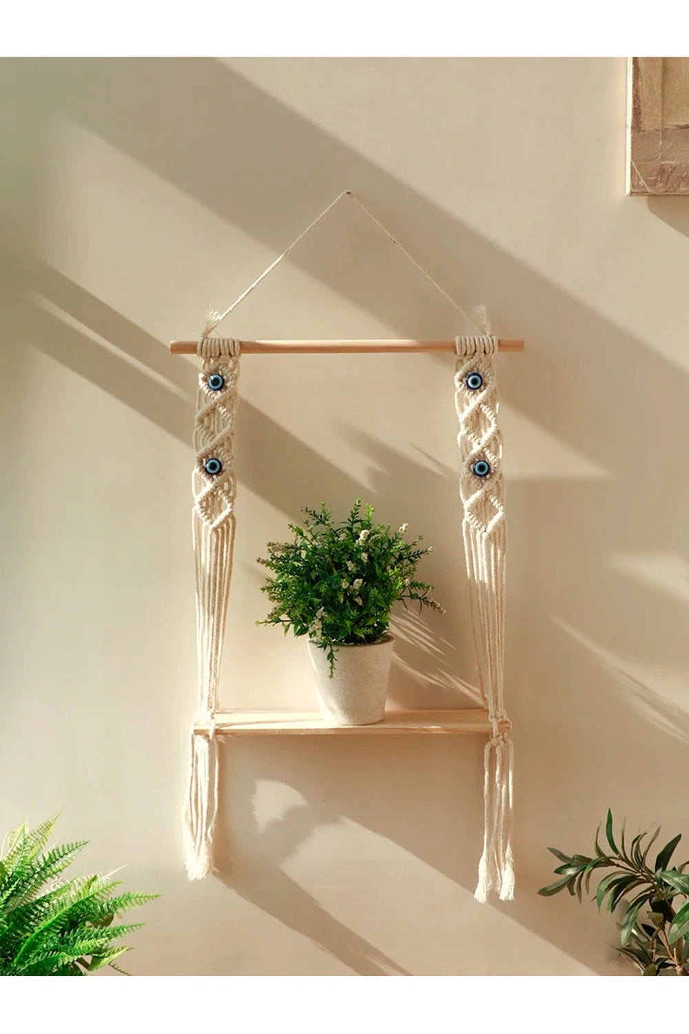 Boho Macramé Plant Shelf