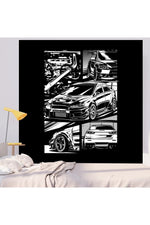 Retro JDM Legends Tapestry