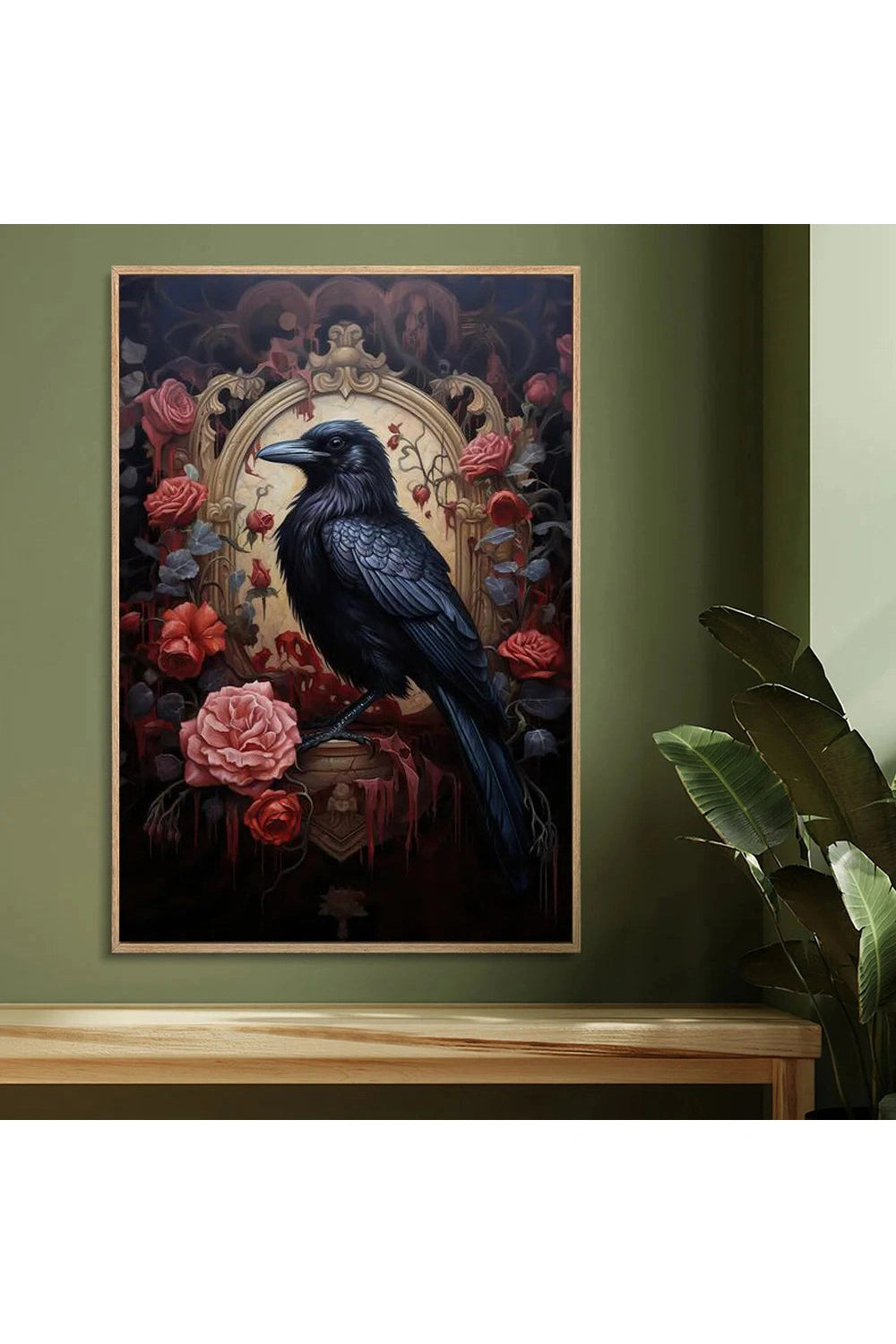 Gothic Crow Canvas Posters Set