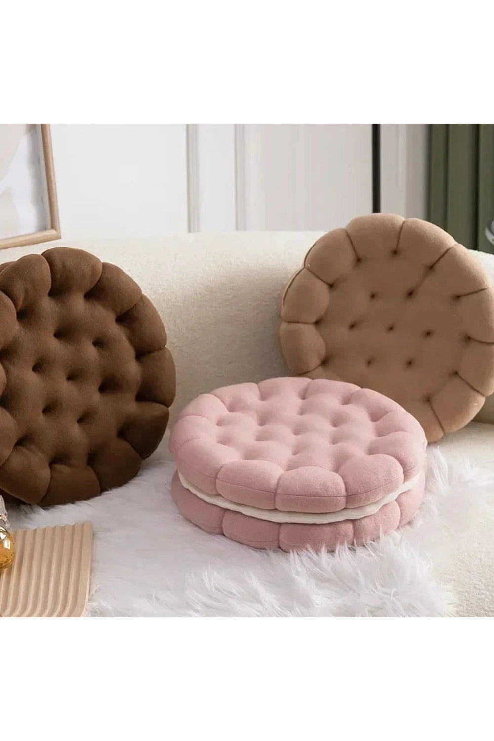 Ins Sandwich Biscuit Sofa Cushion Soft Comfortable Thick Seat Cushion Living Room Bedroom Home Decor Throw Pillow Back Cushions