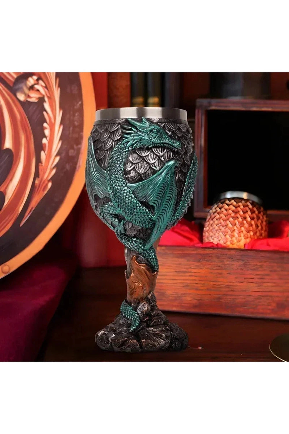 Dragon Resin Beer Goblet Cup