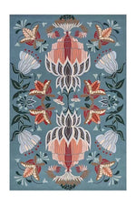 Midnight Bloom Botanical Rug